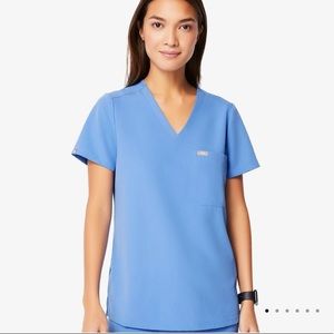 Figs Catarina One Pocket Scrub Top - Size XS - Ceil Blue